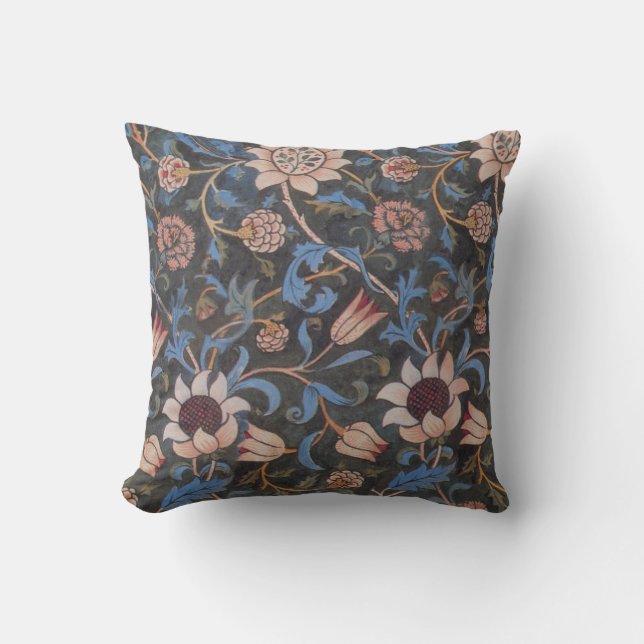 William Morris Evenlode Textile Blommigt Art Kudde (Framsida)