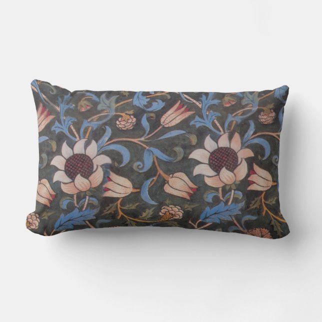 William Morris Evenlode Textile Blommigt Art Lumbarkudde (Framsida)