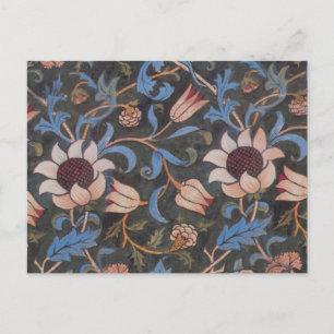 William Morris Evenlode Textile Blommigt Art Vykort