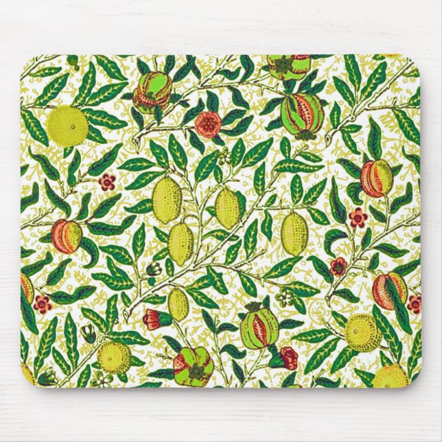 William Morris Exotic Fruit, Lemon Gult Musmatta (Framsidan)