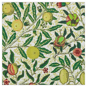 William Morris Exotic Fruit, Lemon Gult Tyg