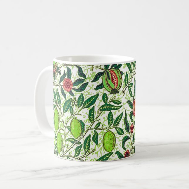 William Morris Exotic Fruit, Lime Green Kaffemugg (Framsida vänster)