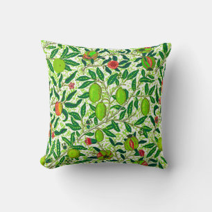 William Morris Exotic Fruit, Lime Green Kudde