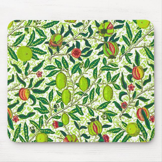 William Morris Exotic Fruit, Lime Green Musmatta (Framsidan)