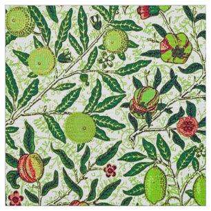 William Morris Exotic Frukt, Lime Green Tyg
