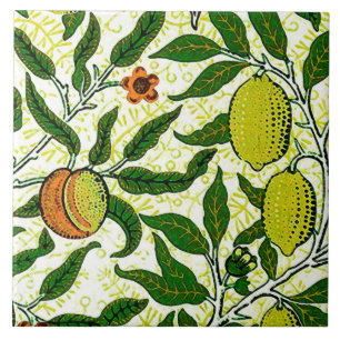 William Morris exotisk frukt, citron - gult Kakelplatta