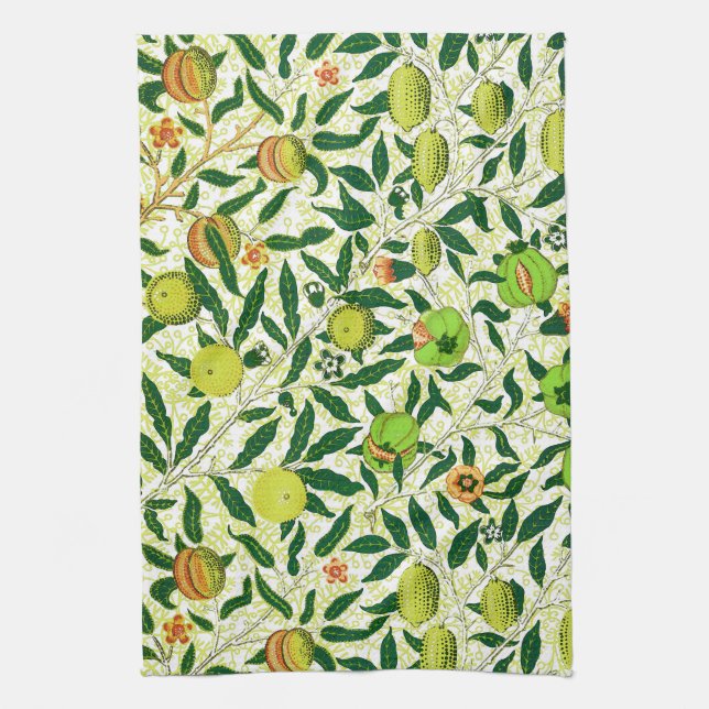 William Morris exotisk frukt, citron - gult Kökshandduk (Vertikal)