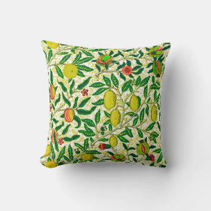 William Morris exotisk frukt, citron - gult Kudde