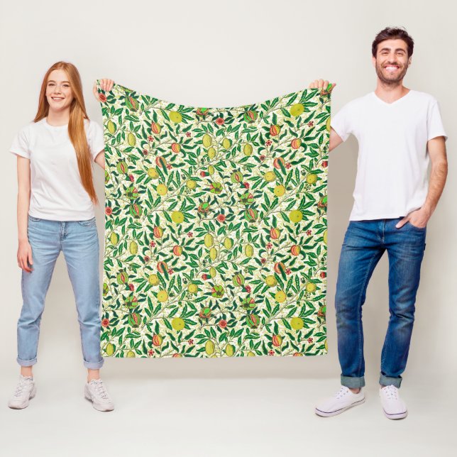 William Morris exotisk frukt, lemon gul Fleecefilt (På plats)