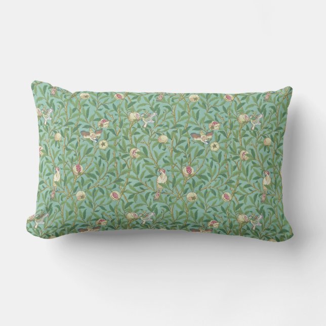 William Morris "Fågel & Granatäpple" 3. Lumbarkudde (Framsida)