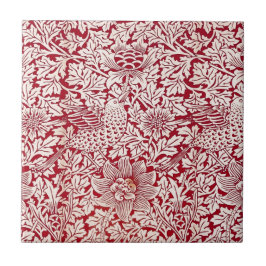 William Morris fågel och anemon Kakelplatta