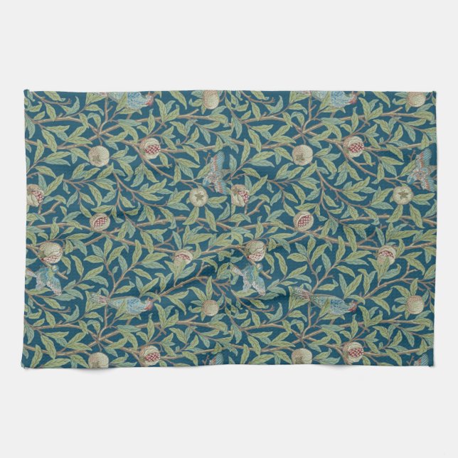 William Morris "Fågel och granatäpple"  Kökshandduk (Horisontell)