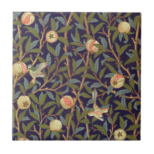 William Morris fågel och Pomegranate Kakelplatta