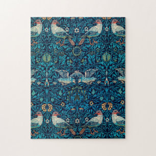 William Morris Fåglar Art Nouveau Blommönster Pussel