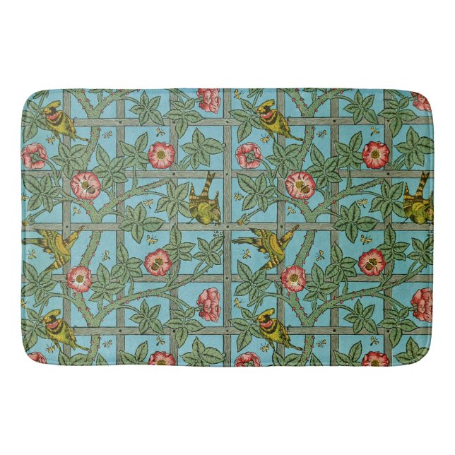 William Morris Fåglar och blommor Badrumsmatta (Framsidan)
