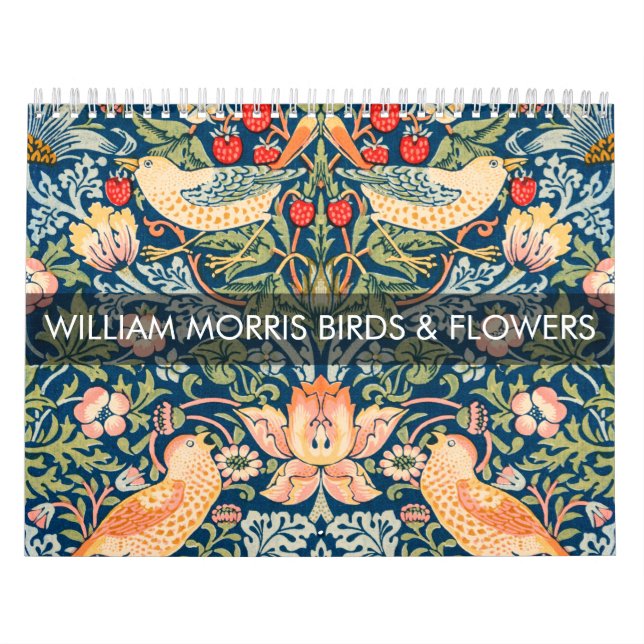 William Morris Fåglar och blommor Design Kalender (Omslag)