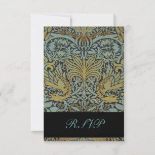 William Morris Fåglar Svara Kort för Fyrkantig Inb