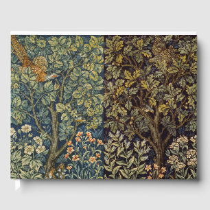 William Morris Fasan Fågel Träd Blomma Gästböcker
