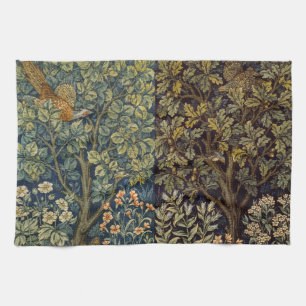 William Morris Fasan Fågel Träd Blomma Kökshandduk