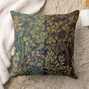 William Morris Fasan Fågel Träd Blomma Kudde