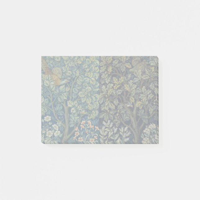 William Morris Fasan Fågel Träd Blomma Post-it Block (Framsida)