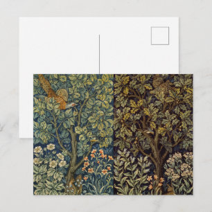 William Morris Fasan Fågel Träd Blomma Vykort