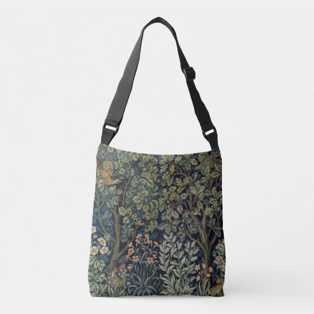 William Morris Fasan Fågel Träd Skogsmark Axelväska (Framsida)