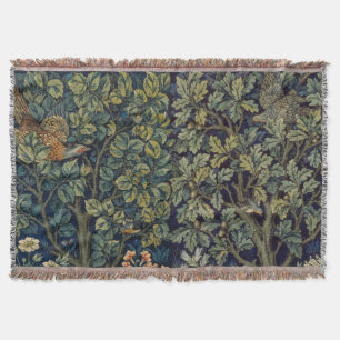 William Morris Fasan Fågel Träd Skogsmark Filt