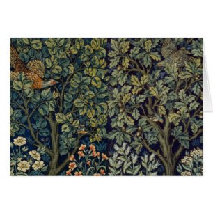 William Morris Fasan Fågel Träd Skogsmark Hälsningskort