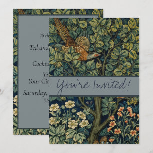 William Morris Fasan Fågel Träd Skogsmark Inbjudningar