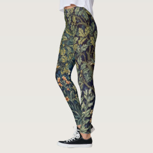 William Morris Fasan Fågel Träd Skogsmark Leggings