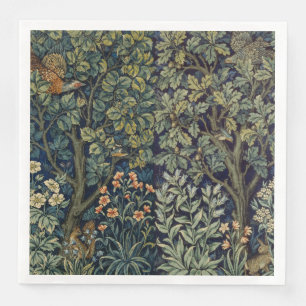William Morris Fasan Fågel Träd Skogsmark Pappersservett