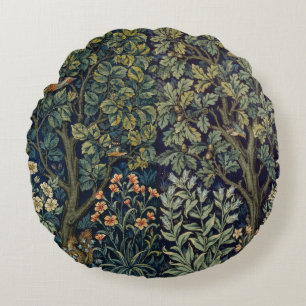 William Morris Fasan Fågel Träd Skogsmark Rund Kudde
