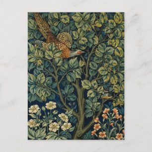 William Morris Fasan Fågel Träd Skogsmark Vykort