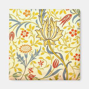 William Morris Flora Blommigt Tapet Mönster Magnet