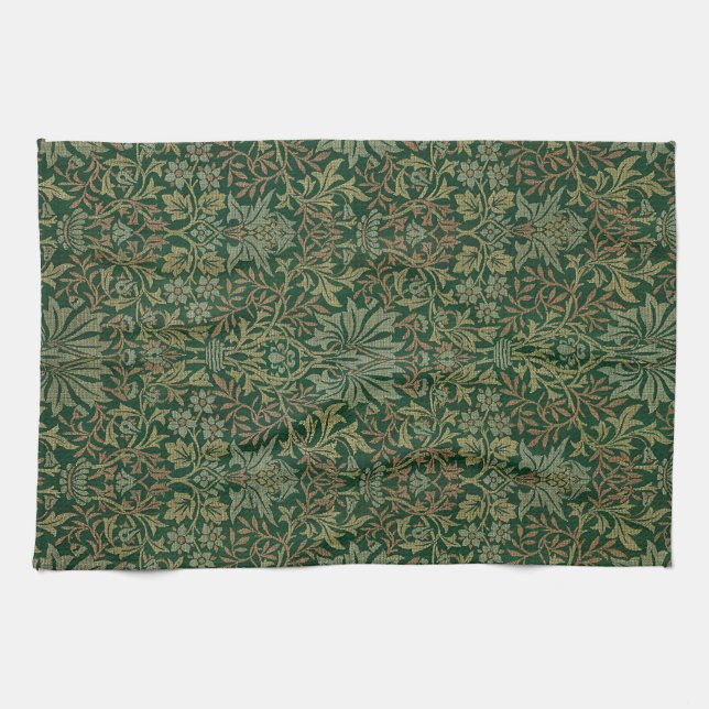 William Morris Flower Garden-Greens Kökshandduk (Horisontell)