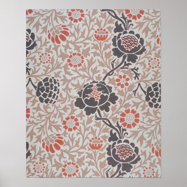 William Morris Flower Grafton Tapet Poster (Framsidan)