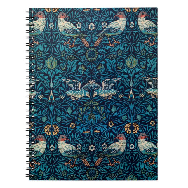 William Morris - Flowers & Birds Mönster Anteckningsbok (Framsidan)