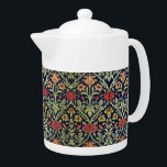 William Morris Flowers Foliage Grönt Gult Red<br><div class="desc">William Morris Flowers Foliage Grönt Gult Red Tekanna - Bilden som dekorerar denna produkt är ett blommönster för elegant designat av John Dearle,  en beskyddare av William Morris. Mönster har en vacker blandning av färgstarka blommor som är kapslade mot stiliserad löv.</div>
