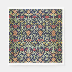 William Morris Flowers Foliage Grönt Gult Red Pappersservett