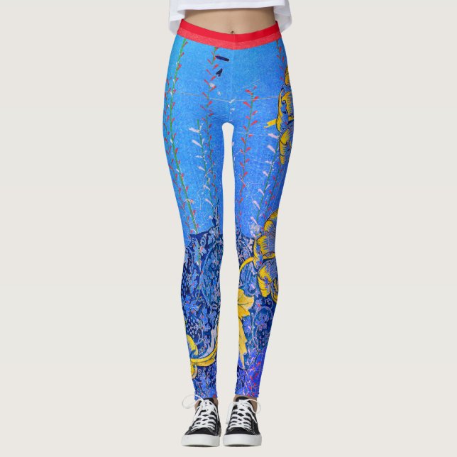 William Morris FLOWERS OCH JAPANESE BLUE LEGGINGS (Framsida)
