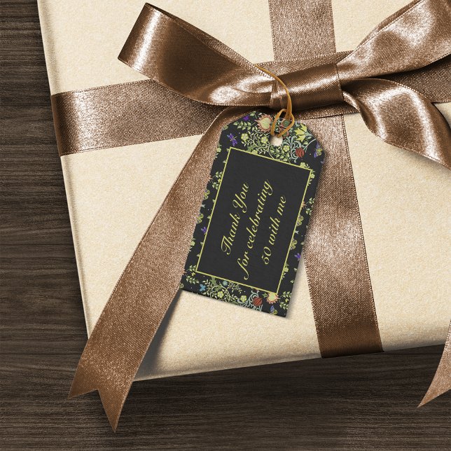 William Morris Födelsedagsfest Favor Presentetikett (Skapare uppladdad)