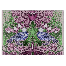 William Morris Folk Art Birds Flowers Acorns