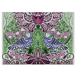 William Morris Folk Art Birds Flowers Acorns