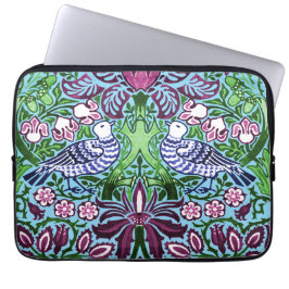 William Morris Folk Art Birds Flowers Acorns Laptop Fodral