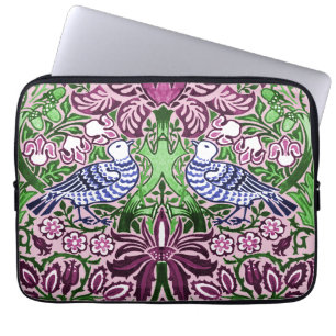 William Morris Folk Art Birds Flowers Acorns Laptop Fodral