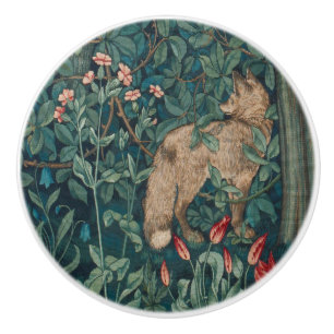 William Morris Forest Fox Blommigt Tapestry Knopp