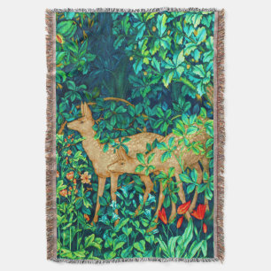 William Morris Forest Hjort Tapestry Skriv ut Filt