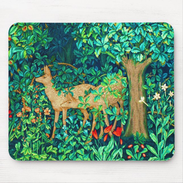 William Morris Forest Hjort Tapestry Skriv ut Musmatta (Framsidan)