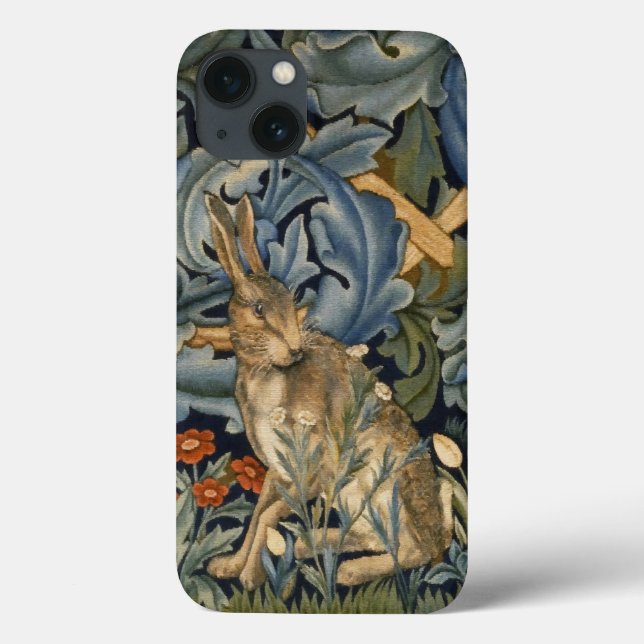 William Morris Forest Rabbit Blommigt Art nouveau (Baksida)
